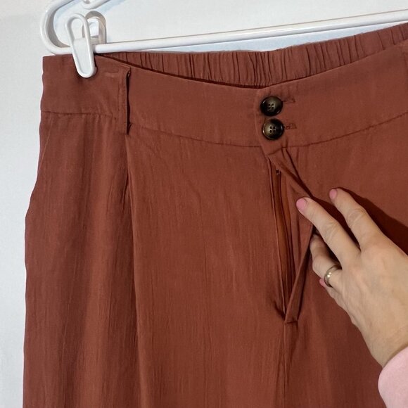 Dokotoo Women’s Linen Pants Casual Loose Wide Leg 2XL Size High Waist Zipper - Picture 10 of 13